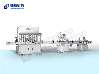 自動化膏體、液體灌裝、旋蓋、貼標生產(chǎn)線